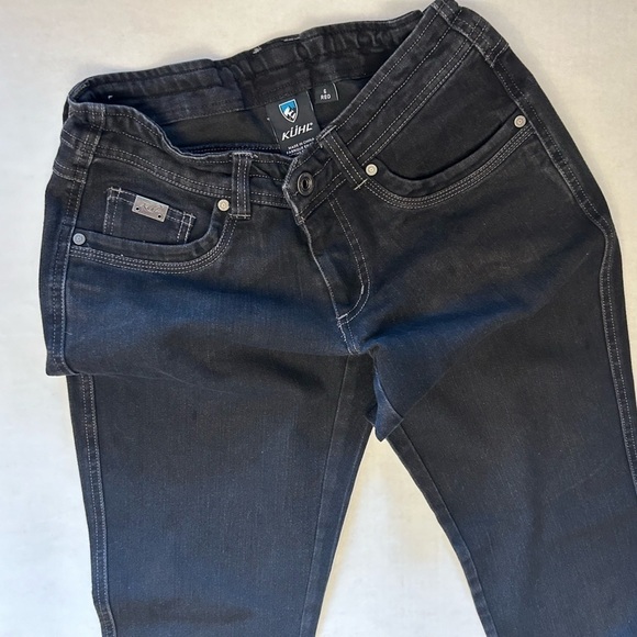 Kuhl women’s outdoorsy 5 pocket style black straight fit jeans Sz-6R U10 - Picture 9 of 13